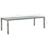 vidaXL Ensemble à manger d'extérieur 11pc coussins Résine tressée Gris