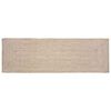 vidaXL Tapis de surface Rectangulaire Naturel et Blanc 80 x 300 cm