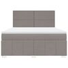 vidaXL Sommier &agrave; lattes de lit avec matelas Taupe 180x200 cm Tissu
