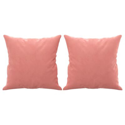 vidaXL Coussins décoratifs lot de 2 Rose 40x40 cm Velours