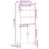 vidaXL Buffet haut Blanc 69,5x34x180 cm Bois d'ing&eacute;nierie