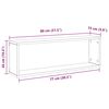 vidaXL &Eacute;tag&egrave;res cube murales 4pcs Noir brillant 80x15x26,5 cm