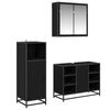 vidaXL Ensemble de mobilier de salle de bain 3 pc Ch&ecirc;ne noir