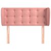 vidaXL T&ecirc;te de lit avec oreilles Rose 93x23x78/88 cm Velours