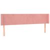 vidaXL T&ecirc;te de lit avec oreilles Rose 203x16x78/88 cm Velours