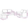 vidaXL Ensemble de canap&eacute;s 3 pcs marron tissu