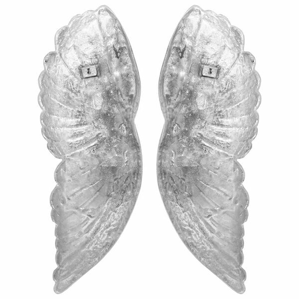 vidaXL Sculpture d'ailes Argent 17 x 5 x 59 cm Aluminium