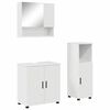 vidaXL Ensemble de mobilier de salle de bain 3 pc Blanc brillant