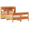 vidaXL Lit biblioth&egrave;que sans matelas cire marron 160x200 cm pin massif