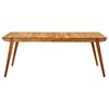 vidaXL Table de jardin 201,5x100x75 cm Bois d'acacia massif