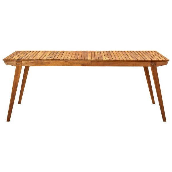 vidaXL Table de jardin 201,5x100x75 cm Bois d'acacia massif