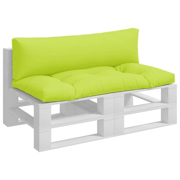 vidaXL Coussins de palette lot de 2 vert vif tissu