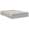 vidaXL Cadre de lit Gris Sonoma 150 x 200 cm Bois Ing&eacute;nierie
