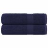 vidaXL Serviettes de douche FROGN 2 pcs bleu marine 70x140 cm 360 g/m&sup2;