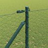 vidaXL Poteau de cl&ocirc;ture. Vert 25 x 1 m (treillis de 36 mm) Acier