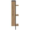 vidaXL &Eacute;tag&egrave;re Murale avec &eacute;tag&egrave;re Ch&ecirc;ne artisanal 30 x 25 x 100 cm