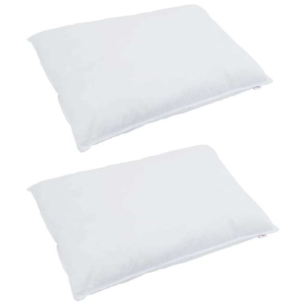 vidaXL Oreiller avec oreiller 2 pcs Blanc 50 x 70 cm Plume