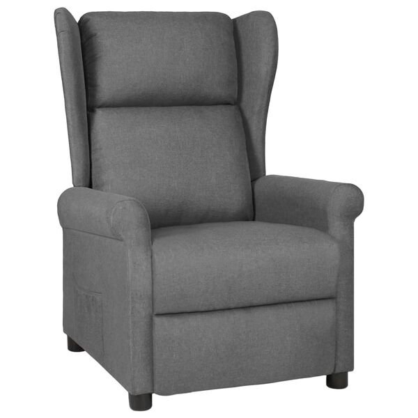 vidaXL Fauteuil inclinable Gris clair Tissu
