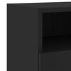 vidaXL Meuble TV mural noir 60x30x30 cm bois d'ing&eacute;nierie