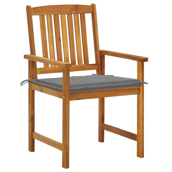 vidaXL Chaises de jardin avec coussins lot de 6 Bois d'acacia massif