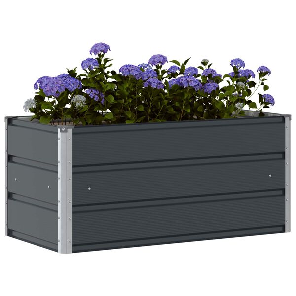 vidaXL Jardini&egrave;re Anthracite 100 x 50 x 45 cm Acier galvanis&eacute;