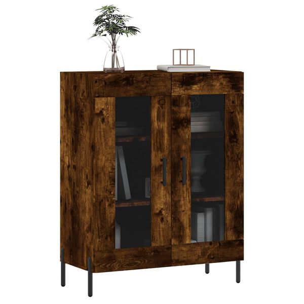 vidaXL Buffet ch&ecirc;ne fum&eacute; 69,5x34x90 cm bois d'ing&eacute;nierie