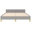 vidaXL Cadre de lit sans matelas gris clair 140x190 cm tissu