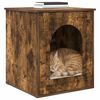 vidaXL Maison pour chat Ch&ecirc;ne fum&eacute; 53 x 52 x 62 cm Bois d'ing&eacute;nierie