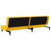 vidaXL Canap&eacute;-lit 2 places 2 oreillers et repose-pied Jaune Velours