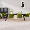 vidaXL Chaises &agrave; manger lot de 6 vert clair velours