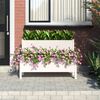 vidaXL Jardini&egrave;re Blanc 110x84x75 cm Bois massif de pin