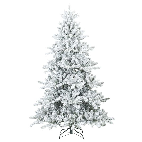 vidaXL Sapin de No&euml;l artificiel &agrave; branches pliantes, duveteux de neige