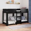 vidaXL Lit Superpos&eacute; pour Enfants avec matelas Ch&ecirc;ne noir 75 x 190 cm