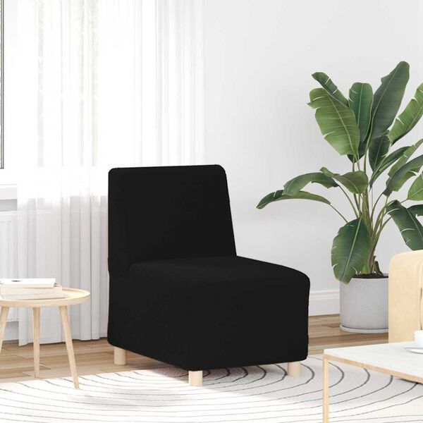 vidaXL Unit&eacute; de Sofa Modulaire Sans Accoudoirs 3 pcs Noir