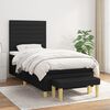 vidaXL Sommier &agrave; lattes de lit et matelas Noir 80x200 cm Tissu