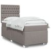 vidaXL Sommier &agrave; lattes de lit avec matelas Taupe 80x200 cm Tissu