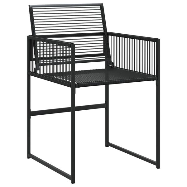 vidaXL Ensemble &agrave; manger de jardin 11 pcs noir r&eacute;sine tress&eacute;e