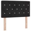 vidaXL Lit &agrave; ressorts avec matelas Noir 200 x 80 cm Velours