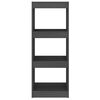 vidaXL Biblioth&egrave;que/S&eacute;parateur de pi&egrave;ce Gris 40x30x103,5 cm Pin massif
