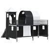 vidaXL Lit mezzanine pour enfants Noir 107 x 200 cm M&eacute;tал