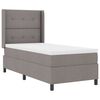 vidaXL Lit &agrave; ressorts avec matelas Taupe 190 x 90 cm tissu