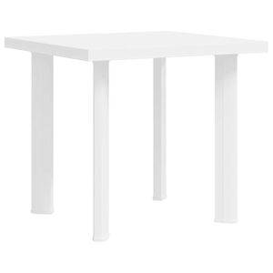 vidaXL Table de jardin Blanc 80x75x72 cm Plastique