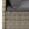 vidaXL Salon de jardin 5 pcs avec coussins Gris R&eacute;sine tress&eacute;e
