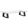 vidaXL Support de moniteur noir 40x20x8 cm verre tremp&eacute; et m&eacute;tal