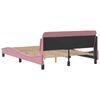vidaXL Cadre de lit avec t&ecirc;te de lit Dover rose 120x200cm velours