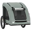 vidaXL Remorque de v&eacute;lo pour animaux de compagnie gris