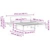 vidaXL Cadre de lit avec t&ecirc;te de lit Marron 200 x 200 cm Pin massif