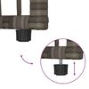 vidaXL Table de jardin Gris 80 x 40 x 40 cm Acier et Rattan Poly