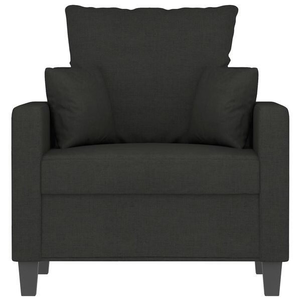 vidaXL Fauteuil Noir 60 cm Tissu