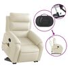 vidaXL Fauteuil inclinable de massage &eacute;lectrique cr&egrave;me similicuir